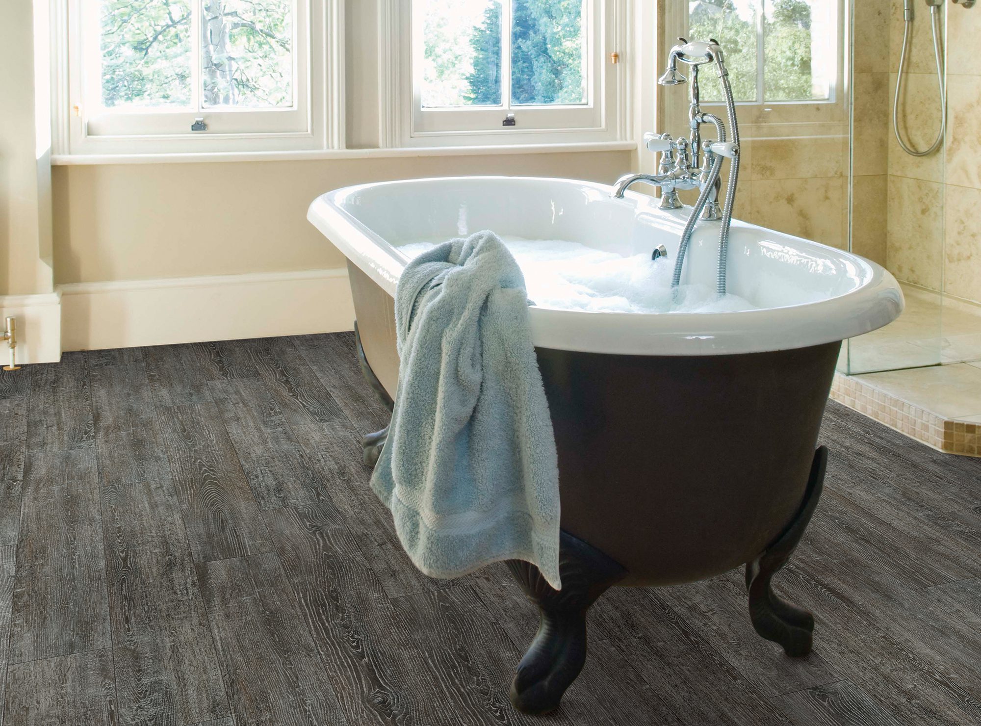 Waterproof vinyl flooring