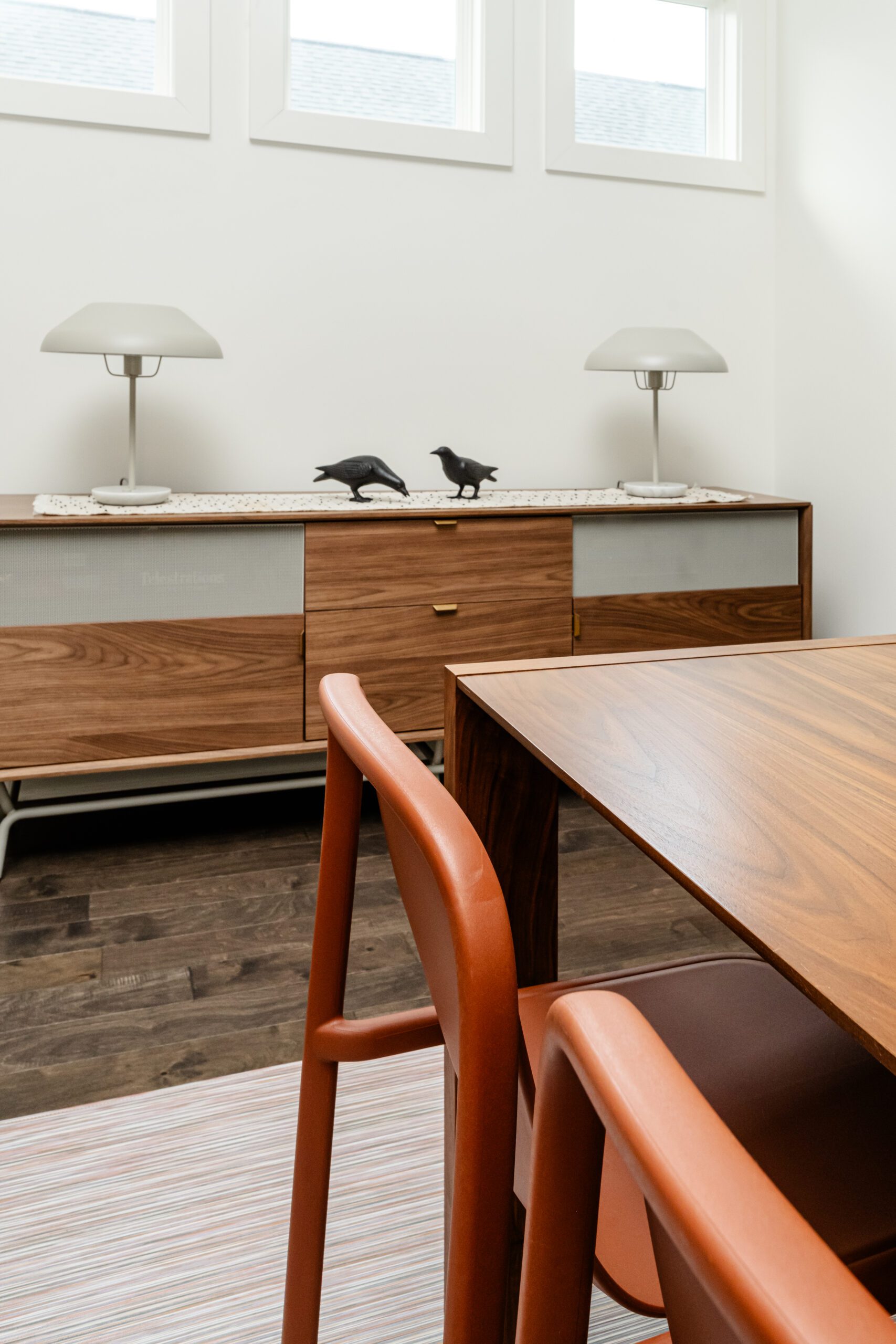 View of Artfully Merging Contemporary Design & Minimalist Mid-Century Modern